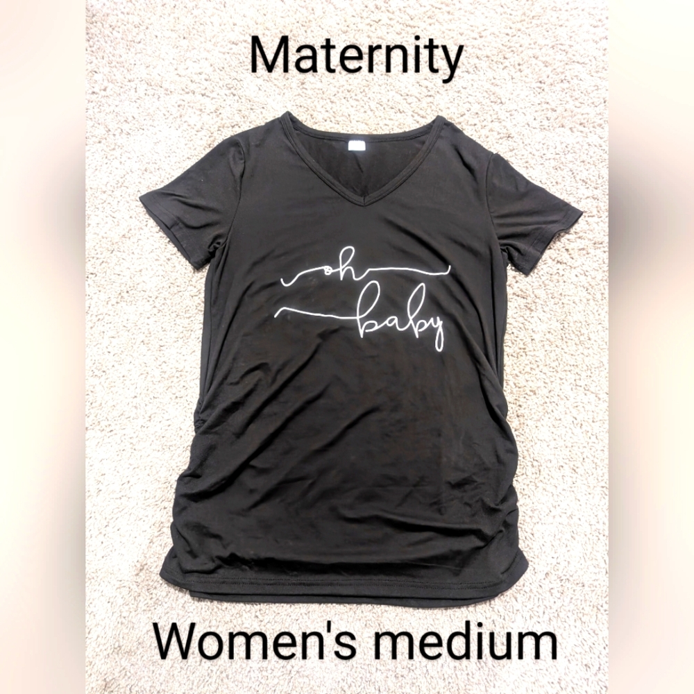 🍀New! Women's Maternity medium "Oh Baby" shirt